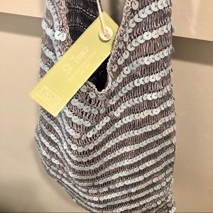 St. Tropez sequin crocheted bag